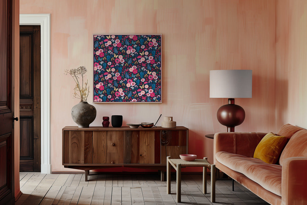 Butterflies & flowers Poster